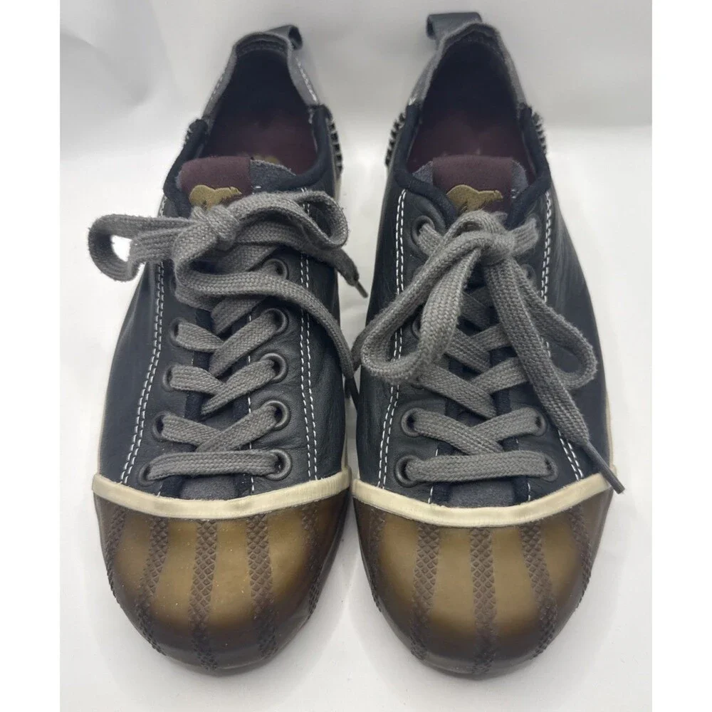 Sorel Sentry low-top sneakers dark gray leather upper Rubber Toe Size 7 Eur 36.5